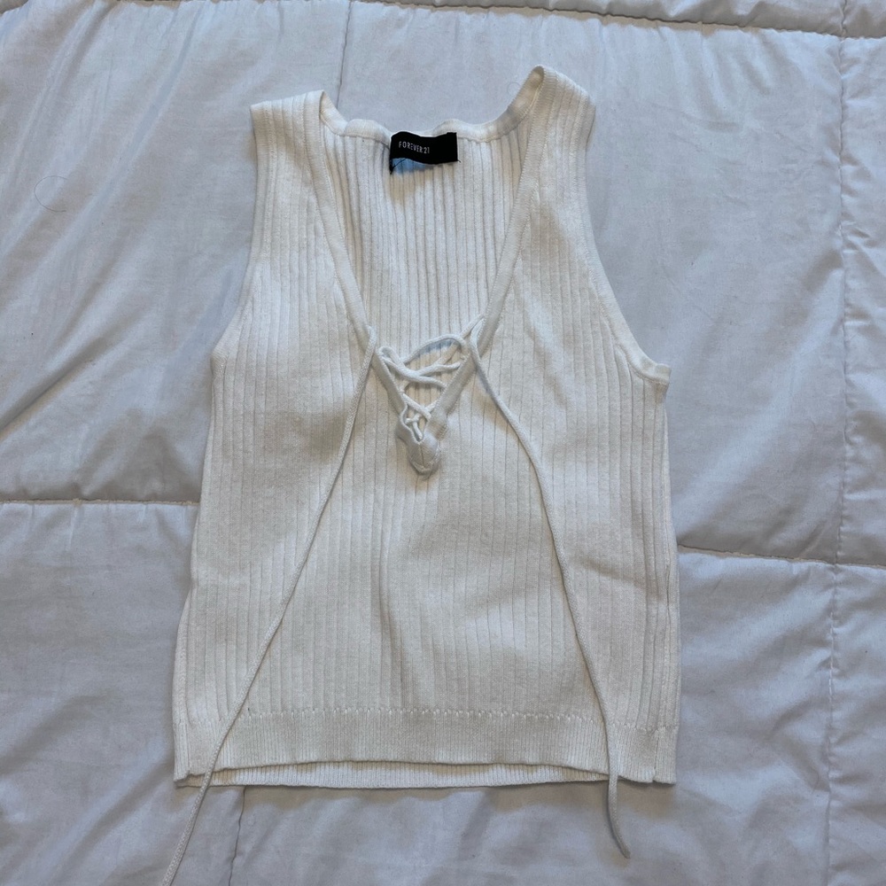 Forever 21 Lace up Crop top